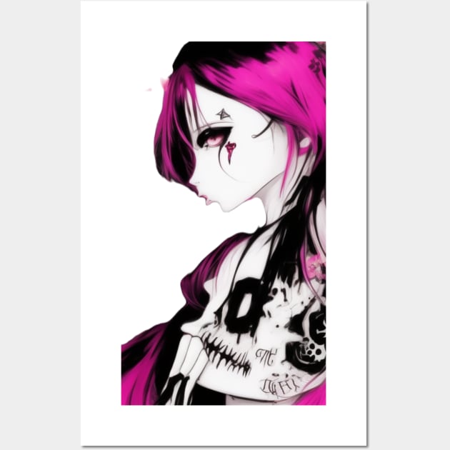 Anime Emo Rebel Girl Wall Art by Basunat